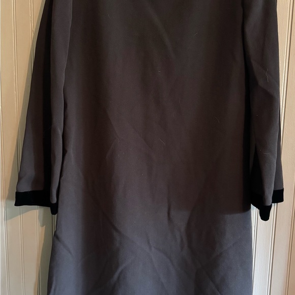 Vintage Emporio Armani Black Velvet  and Gray Dress Lined size 10-46 - Picture 1 of 10